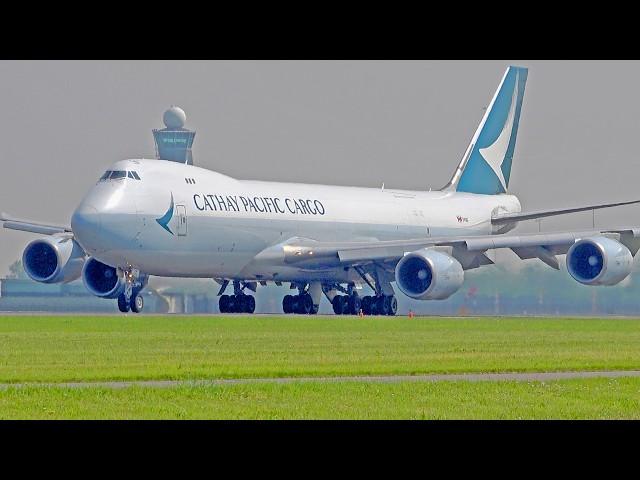 +30 MIN OF HEAVY ACTION | B747-8F, B777, A350 | Amsterdam Schiphol Airport Spotting