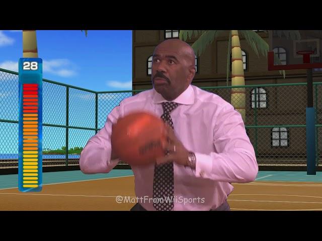 Steve Harvey in Wii Basketball