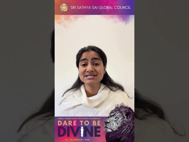 Sister Sai Rupa Dare To Be Divine - Zone 3 Young Adult Prasanthi Pilgrimage