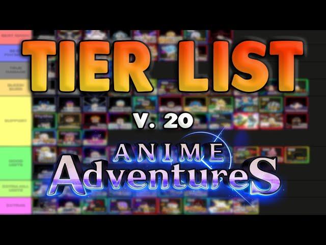 NEW Update 20 Anime Adventures Tier List * Who You Should Summon For? NEW OP META UNITS?