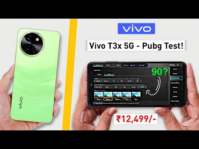 Vivo T3x 5G Pubg Test - Graphics Test.! Powerfull Phone ₹12,499/- Only.!