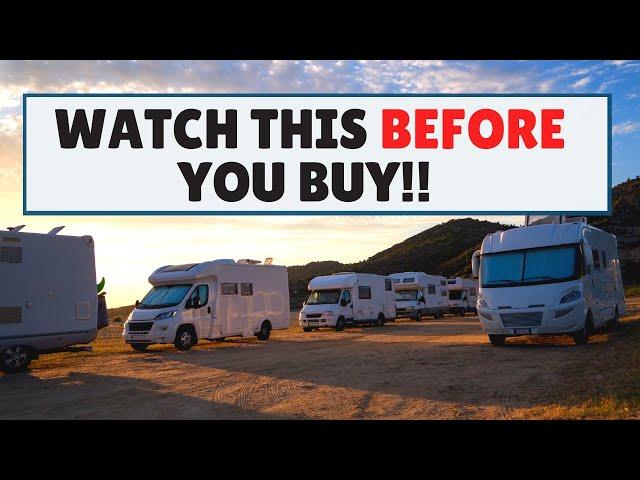 Buying a used motorhome or campervan? WATCH THIS FIRST!