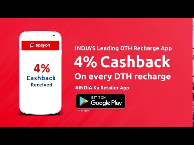 ePayon - Unlimited 4% Cashback On DTH Recharge