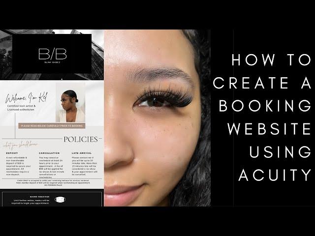 HOW TO CREATE A BOOKING WEBSITE AS A LASH TECH | ACUITY SCHEDULING