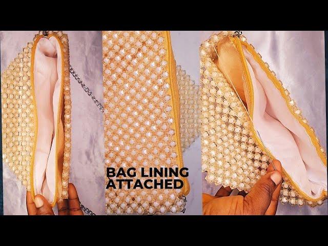 How To Sew/Attach A Bag Lining To A Beaded Bag