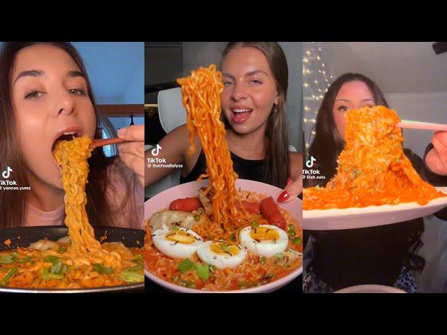 CHEESY BULDAK RAMEN MUKBANG - TikTok Compilation