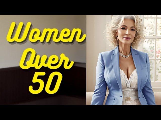 Natural older woman over 50 attractively dressed - classy