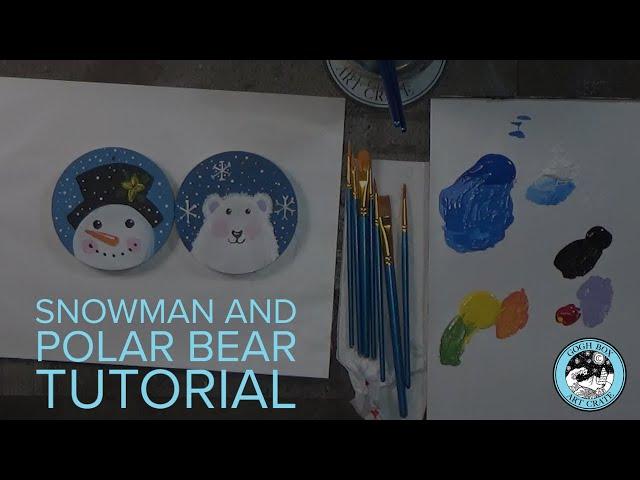 Snowman and Polar Bear Painted Ornaments Tutorial