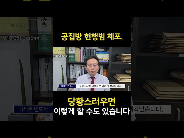 공무집행방해 현행범 체포, 당황스러우면 이렇게 할 수도 있습니다  #형사전문변호사 #공무집행방해죄 #공무집행방해