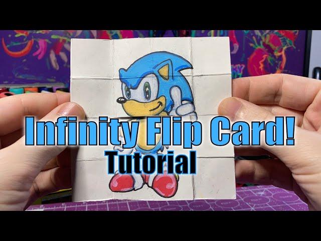 Infinity Flip Card Tutorial | Endless Loop  (Infinite Sonic Drawings)