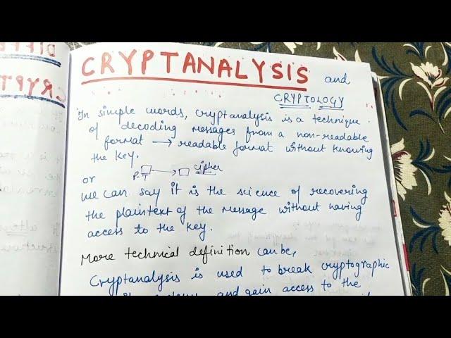 Cryptanalysis and its Types | What is Cryptology in Network Security