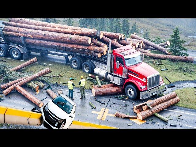 Extreme Dangerous Transport Skill Operations Oversize Truck | Dangerous Tree Harvester #1