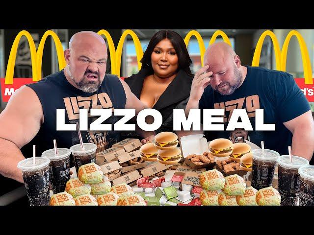 STRONGMEN Vs. LIZZO MCDONALD'S MEAL | 8,020 CALORIES