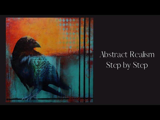 Abstract Realism Crow Painting Tutorial // Step by Step