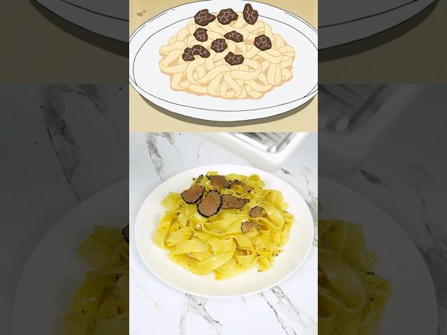 Shinchan's Truffle pasta in Real Life! #animefood #shinchan
