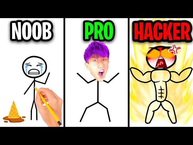 NOOB vs PRO vs HACKER In MAKE ME ANGRY!? (ALL LEVELS!)