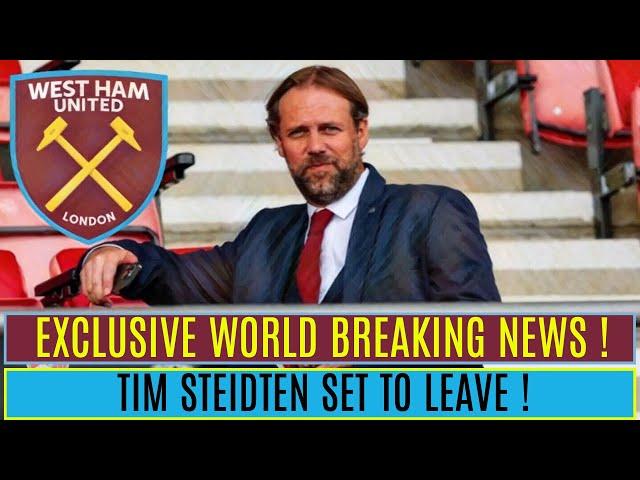 WEST HAM WORLD BREAKING NEWS ! TIM STEIDTEN SET TO LEAVE @westhamunited #westham #whufc #coyi