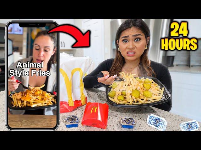 Letting TikTok Decide What We Eat For 24 Hours! **TikTok Food Challenge**