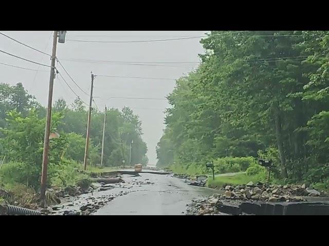 Extreme Damage To Maine Roads After Heavy Rain. Driving Vlog / post10