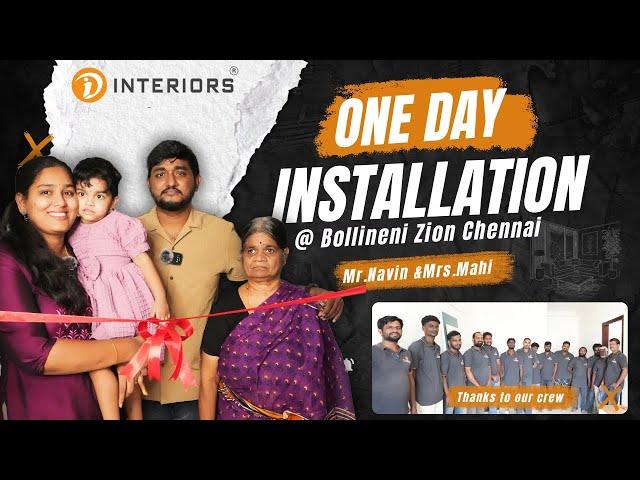 Interior Design in a Flash! | One-Day Installation Challenge / @ Bollineni Zion #chennaiinteriors