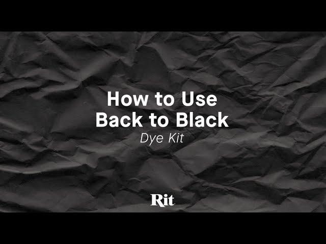 How to Dye Your Clothes Back to Black