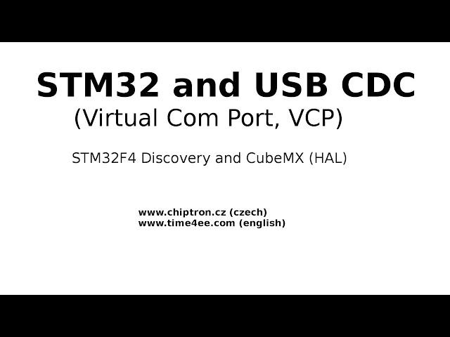 STM32 USB CDC (Virtual Com Port) with CubeMX HAL in 6 minutes