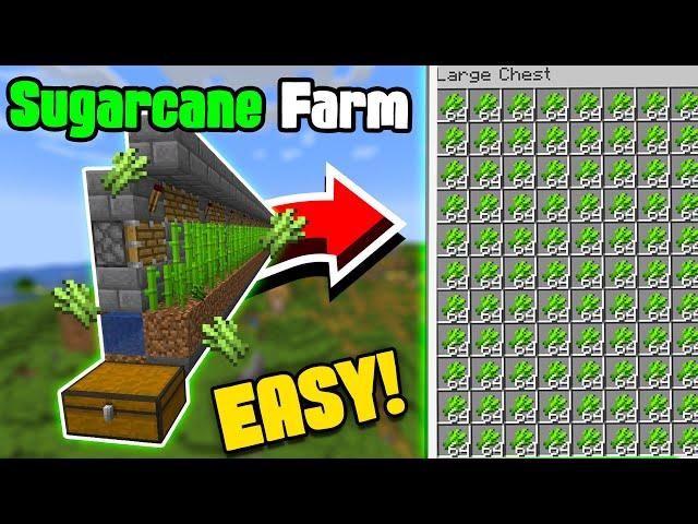 EASIEST Automatic Sugar Cane Farm 1.21+ | Minecraft Java & Bedrock Edition