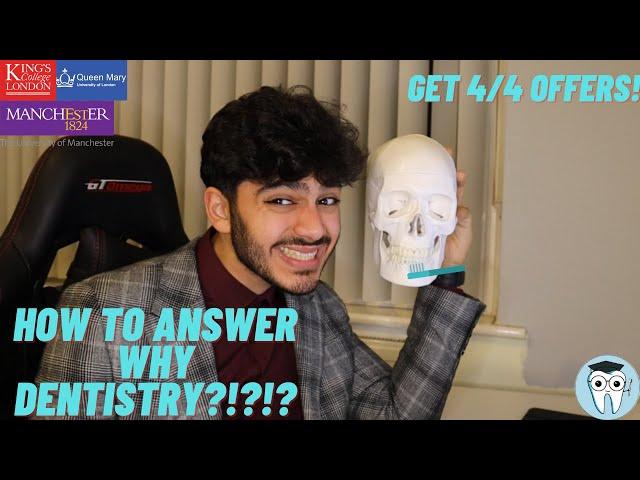 HOW to ANSWER WHY DENTISTRY/MEDICINE INTERVIEW QUESTION| (MMI/PANEL)