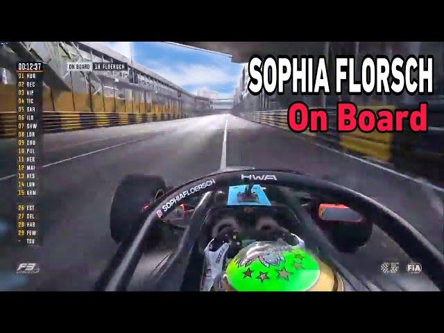 ON BOARD SOPHIA FLORSCH & SHWARTZMAN MACAU GP 2019