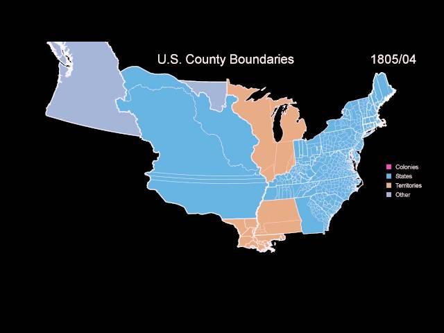 Territorial History of the USA: Every Month for 400 Years