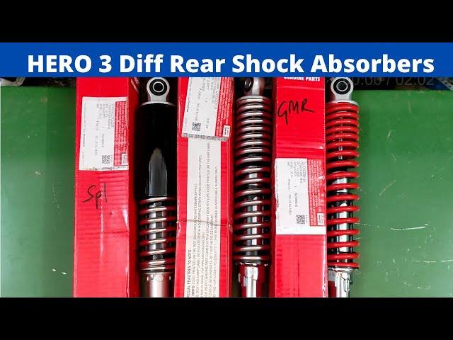 Hero Rear Shockers difference Price | Different types of Shock Absorbers | Hero Honda Bike Rear Sox