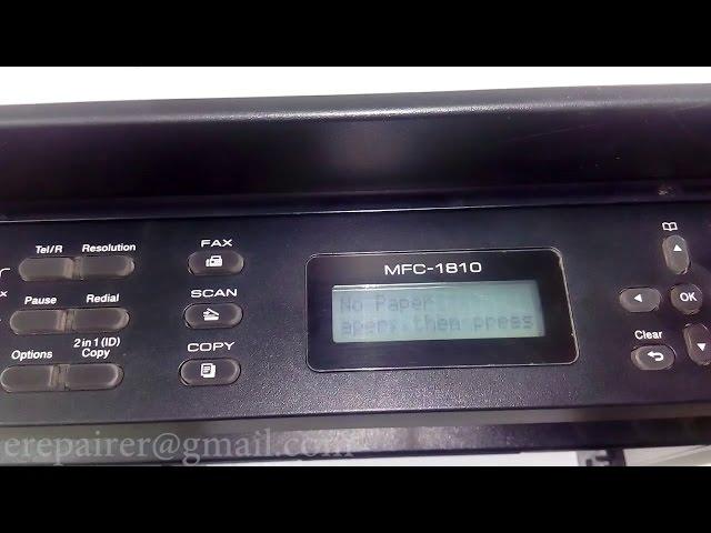 Brother MFC-1810 - How to repair - paper jam - no paper Error