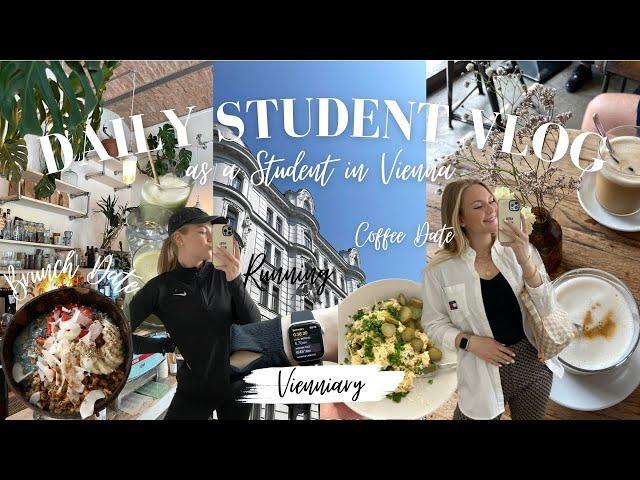 DAILY STUDENT VLOG as a Student in Vienna I Brunch, Coffee Date, Running I KathaMariie