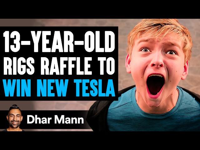 14-Year-Old RIGS RAFFLE TO WIN New TESLA, What Happens Next Is Shocking | Dhar Mann Studios