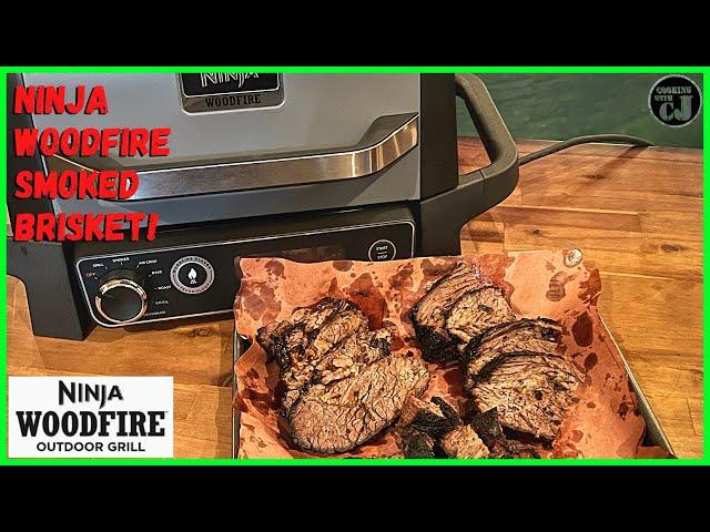 NINJA WOODFIRE OUTDOOR GRILL SMOKED BRISKET! Ninja Woodfire Grill Recipes!