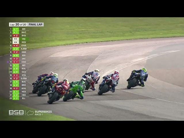 2024 Bennetts British Superbikes: Thruxton Race 1 final lap thriller