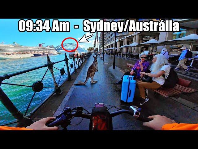 POV Fazendo Delivery de Bicicleta Elétrica em Sydney