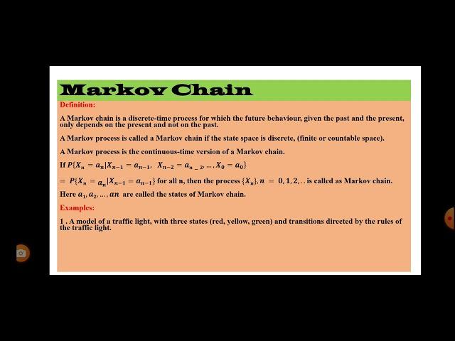 #MarkovProcess/ChainforData Science/AI/Machine Language/Maths/Applied Maths/Engineering students