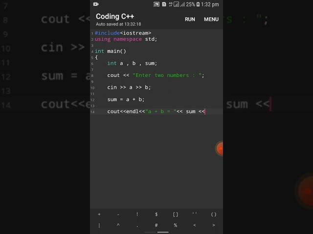 Sum of two number in c++ programming | c++ coding | programming in c++ language | cpp programming