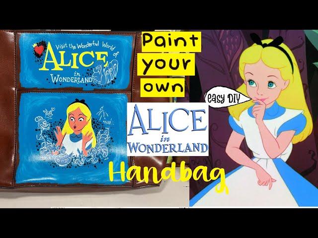 Paint Your Own DIY Alice in Wonderland Custom Handbag