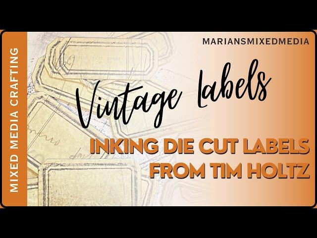 Mastering Diecutting & Inking Labels with Tim Holtz Vault Set | ultimate tutorial