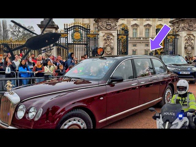 KING & QUEEN’S SWIFT ‘ARRIVAL AND EXIT’ AT BUCKINGHAM PALACE - UNDERCOVER VEHICLE SPOTTED