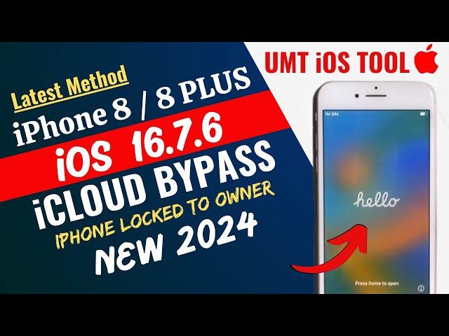 iPhone 8 / 8 Plus iOS 16.7.6 iCloud Bypass | Unlock iCloud Lock | iPhone Locked To Owner Bypass 2024