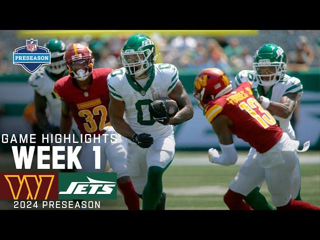 Washington Commanders vs. New York Jets | 2024 Preseason Week 1 Game Highlights