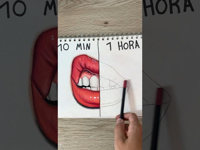 Dibujando 10 min versus 1 hora ️ #arte #dibujo #art