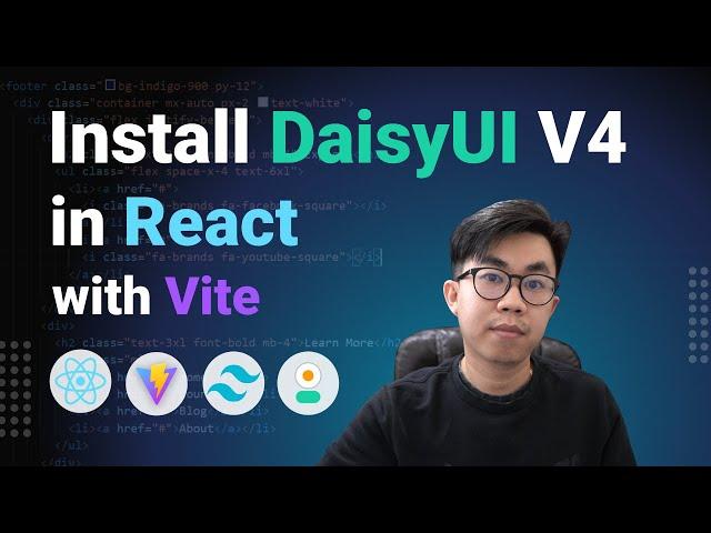 How to Install DaisyUI V4 in React with Vite | Use DaisyUI in React and Tailwind using Vite