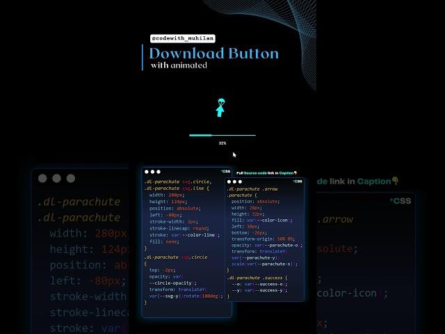 Download Button Animated #codewith_muhilan #css #coding #gsap