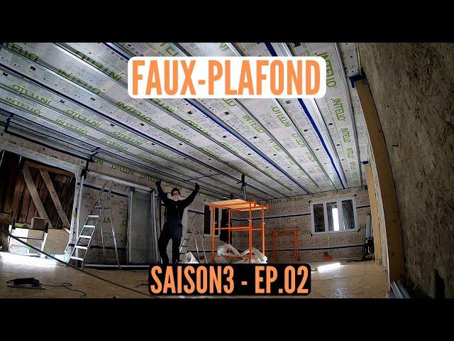 S3E02 RENOVATION GRANGE: Porte d'entrée, Faux plafond SIXBOX et délimitation des pièces!