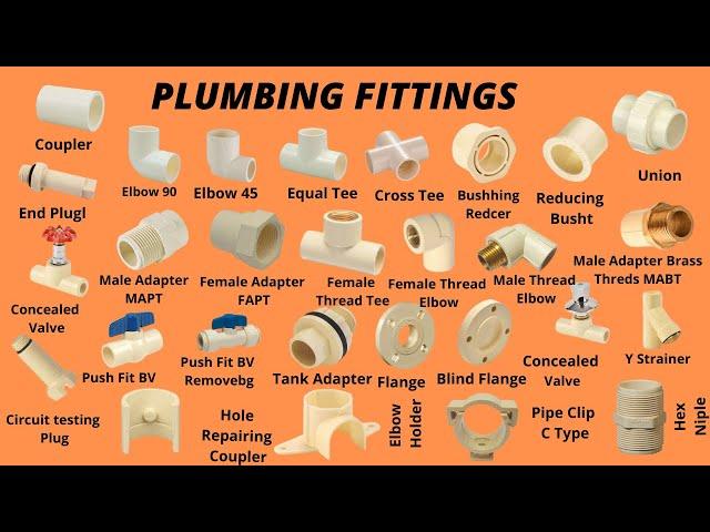 Plumbing Materials Name and Pictures || Plumbing Fittings Name || Plumbing Work |