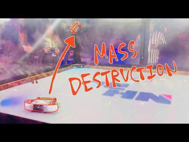 KNOCKOUT - Power Surge II vs. Poly Whip - Beetleweight Combat Robot - NHRL March 2023